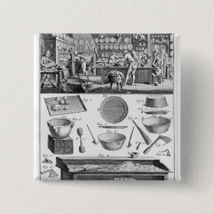 Cook, Pastrycook, Caterer 2 Inch Square Button