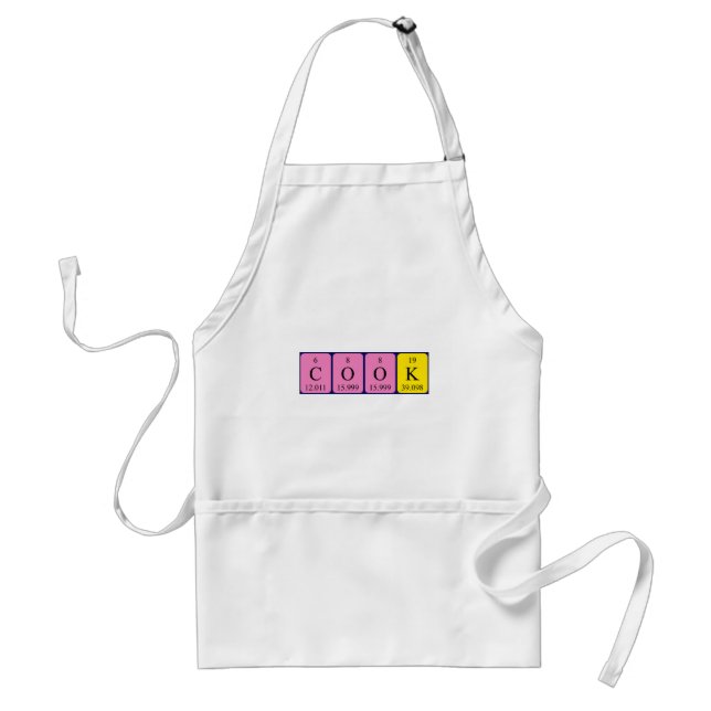 Cook periodic table word apron (Front)