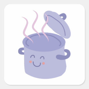 Cook Pot Square Sticker