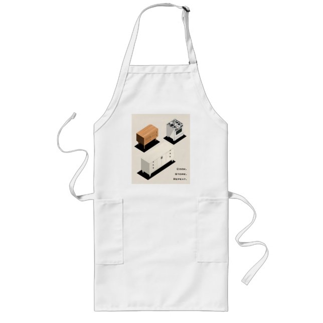 Cook. Sell. Repeat. Long Apron (Front)