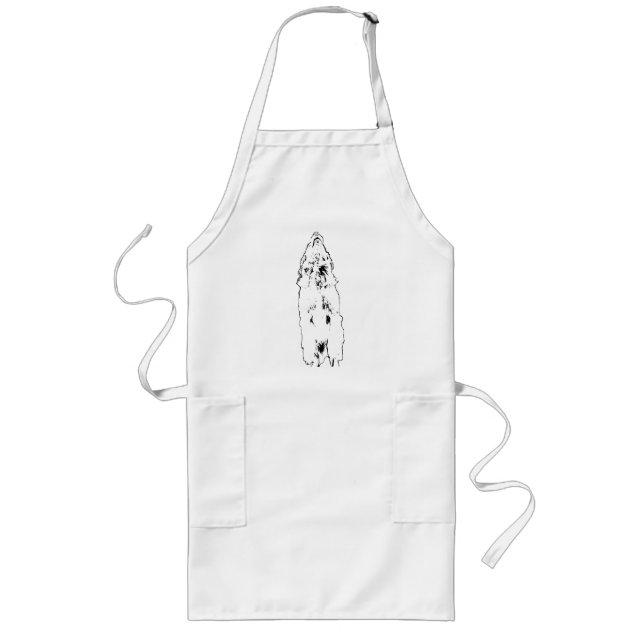 Cook steady, golden form long apron (Front)