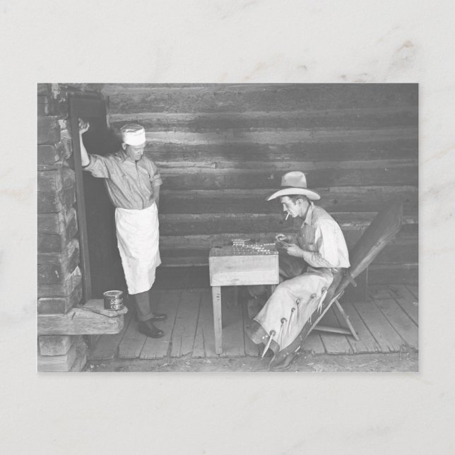 Cook watching a cowboy play cards 2 (Front)
