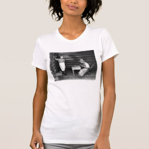 Cook watching a cowboy play cards T-Shirt