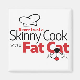 Cook with Fat Cat - Magnet