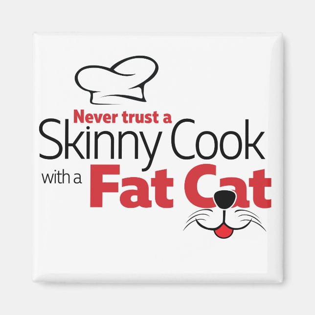 Cook with Fat Cat - Magnet (Front)