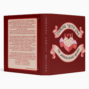 Cookbook Binder, Cooking With Love Binder