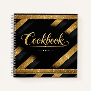 Cookbook - Black Gold Script Recipe Book