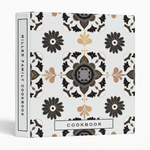 Cookbook   Black & White Kitchen Tile Design Binder