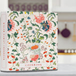 Cookbook | Blooming Floral Pattern Vintage Style Binder<br><div class="desc">Stylish cookbook binder for organizing your family's recipes, meal planning or other subject. Features an elegant blooming flower pattern in vintage style with orange, red, blue and green accents with custom text in a coordinating neutral banner with complimentary accents and text. Shown with the text "COOKBOOK" on the front cover...</div>