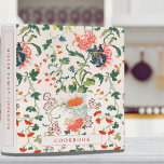 Cookbook | Blooming Floral Pattern Vintage Style Binder<br><div class="desc">Stylish cookbook binder for organizing your family's recipes, meal planning or other subject. Features an elegant blooming flower pattern in vintage style with orange, red, blue and green accents with custom text in a coordinating neutral banner with complimentary accents and text. Shown with the text "COOKBOOK" on the front cover...</div>