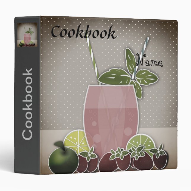 Cookbook, book recipes 3 ring binder (Front/Spine)