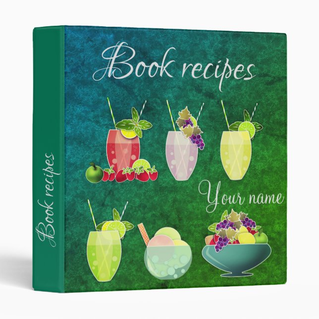 Cookbook, book recipes binder (Front/Spine)