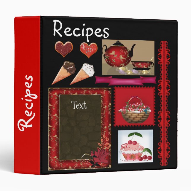 Cookbook, book recipes binder (Front/Spine)