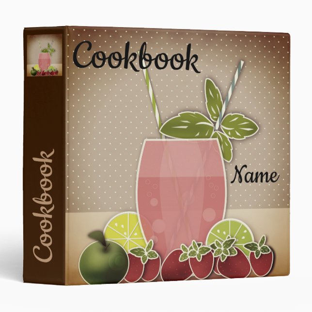 Cookbook, book recipes binder (Front/Spine)