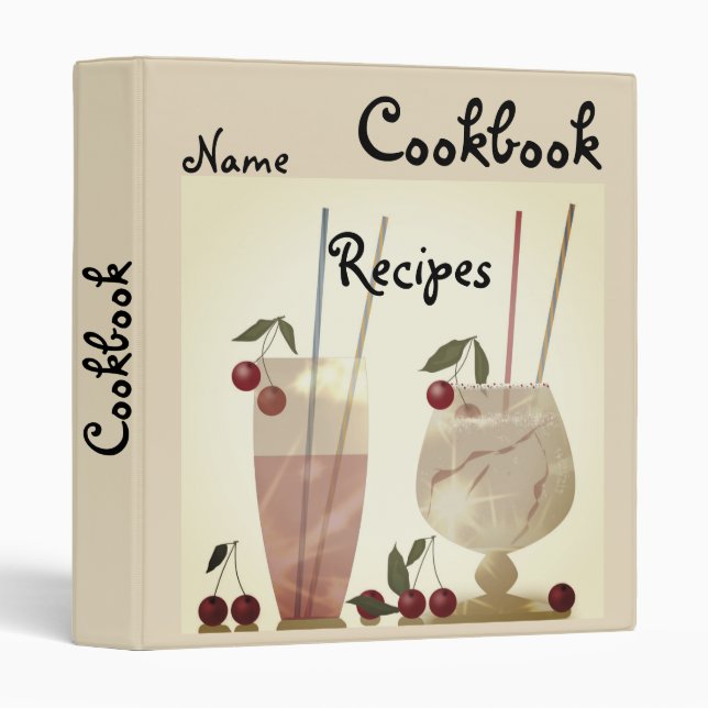 Cookbook, book recipes binder (Front/Spine)