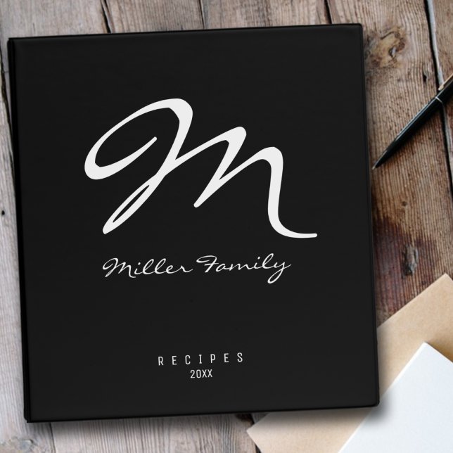 CookBook for Family Recipes Black and White Binder (Creator Uploaded)