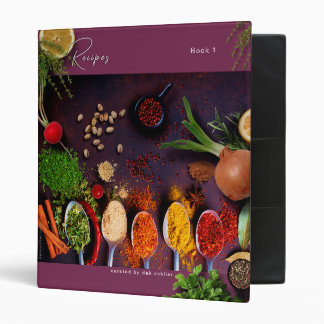 Cookbook & Recipes Book 1. Ring Binder