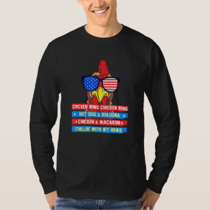 Cooked Chicken Wing Chicken Wing Hot Dog And Bolog T-Shirt