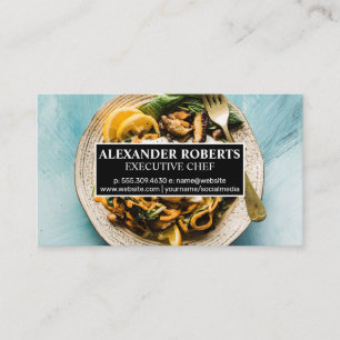 Cooked Meal on Dish Business Card