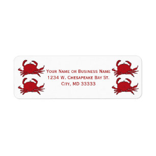 Cooked Red Hardshell Crabs Custom Name or Company