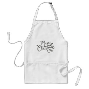 COOKERY APRON MERRY CHRISTMAS FOOD AND DRINK 