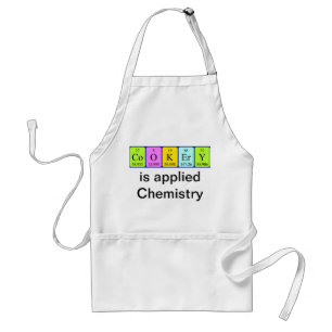 Cookery periodic table apron