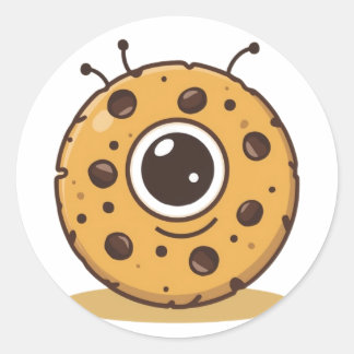 Cookie Alien – Cute Funny Dessert Art Classic Round Sticker