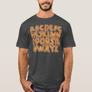 cookie alphabet gift for baking cookie lover chr T-Shirt
