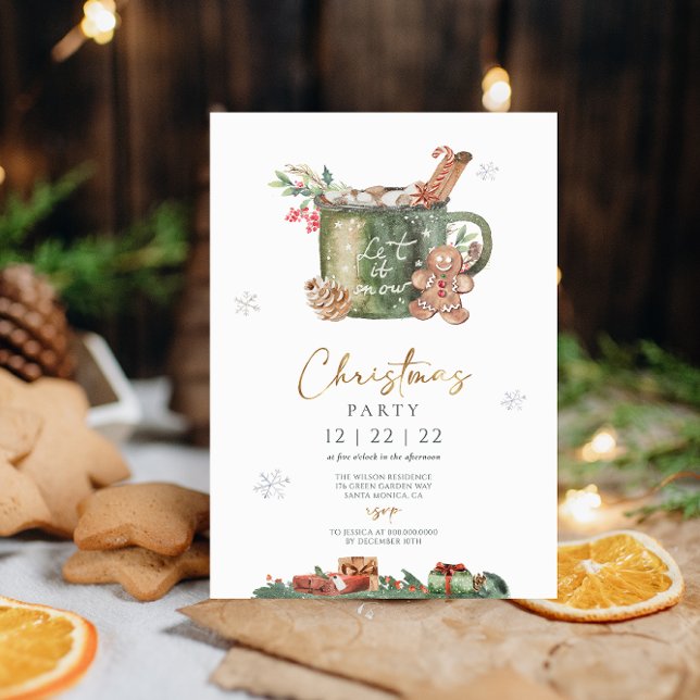 Cookie and Cocoa Holiday Christmas Party Invitation (Creator Uploaded)