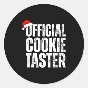 Cookie And Cookie Taster, Christmas Couples  Classic Round Sticker