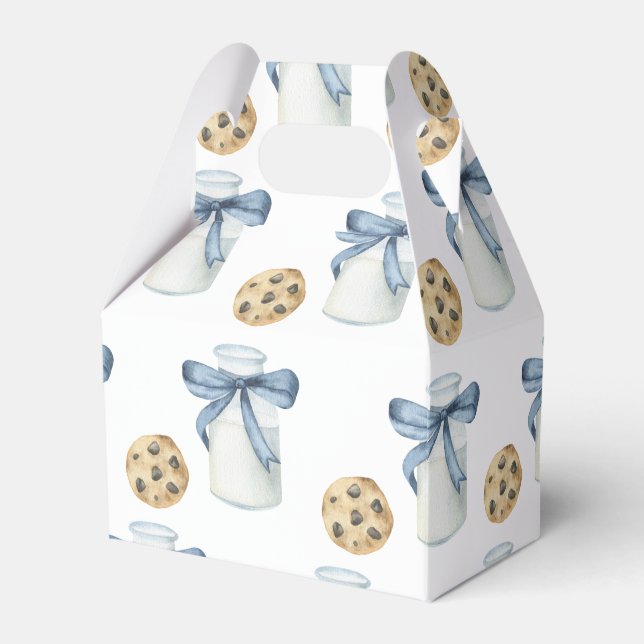 Cookie and Milk Birthday Party Favor Box (Front Side)