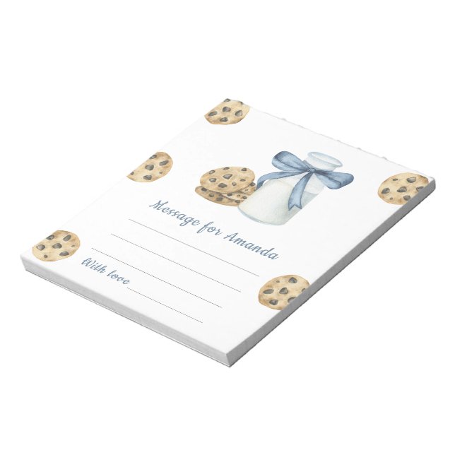 Cookie and Milk birthday time capsule message Notepad (Rotated)