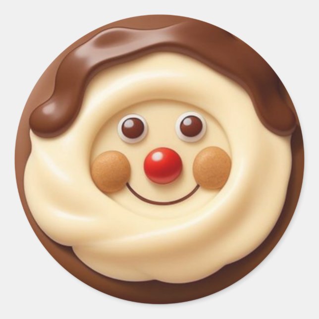 Cookie au chocolat - Sticker rond classique (Devant)