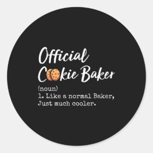 Cookie Baker Definition Funny Christmas Baking  Classic Round Sticker