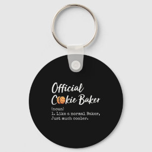 Cookie Baker Definition Funny Christmas Baking  Keychain