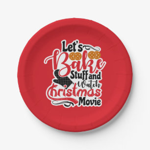 Cookie Baking Christmas Movie Paper Plate