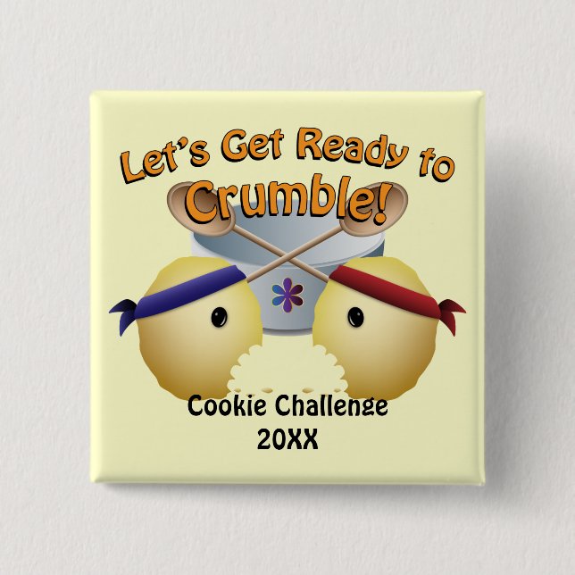 Cookie Baking Competition 2 Inch Square Button (Front)