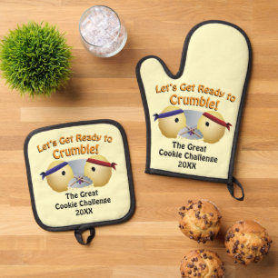 Cookie Baking Competition Custom Oven Mitt & Pot Holder Set