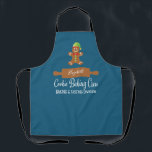 Cookie Baking Crew Christmas Apron<br><div class="desc">Fun and cute gingerbread man,  rolling pin and typography. Cookie Baking Crew - Baking and Tasting Division. Monogram with names of your children,  grandchildren,  mother,  grandmother or other holiday baker.</div>