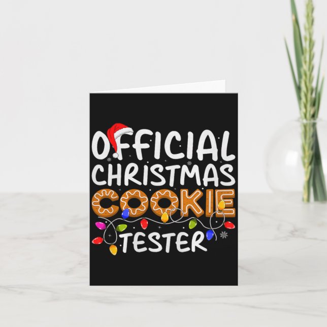 Cookie Baking Crew Christmas Cookie Tester Xmas Pr Card (Front)