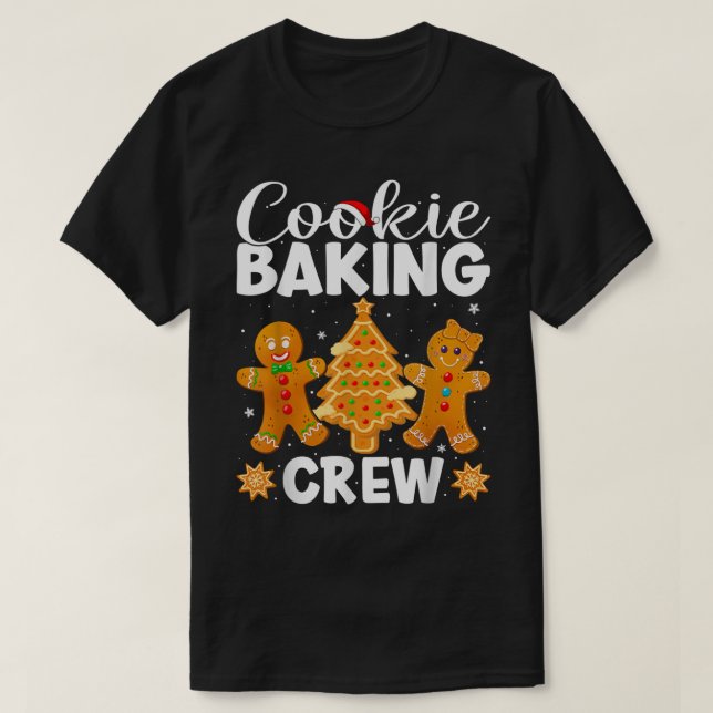 Cookie Baking Crew Christmas  Funny Gingerbread Gi T-Shirt (Design Front)
