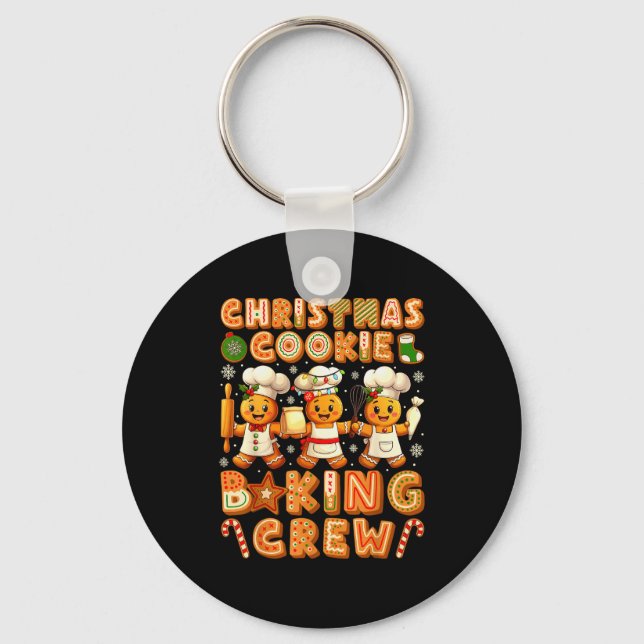 Cookie Baking Crew Christmas Gingerbread Lovers Wo Keychain (Front)