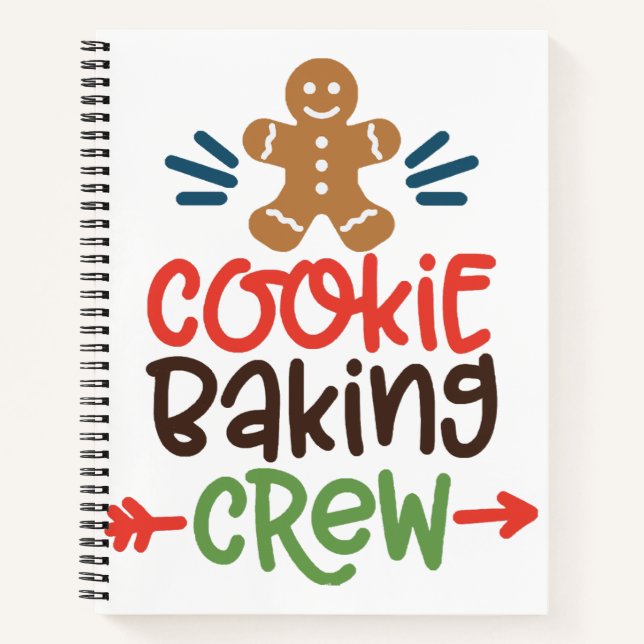 Cookie baking crew christmas  notebook (Front)