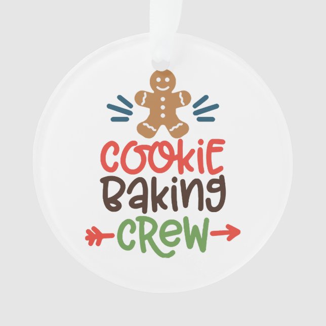 Cookie baking crew christmas  ornament (Front)