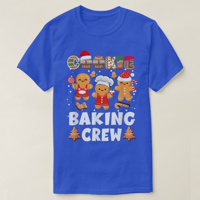 Cookie Baking Crew Christmas Santa Family Gingerbr T-Shirt (Design Front)
