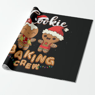 Cookie Baking Crew Christmas Santa Family Team Wrapping Paper