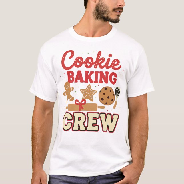 Cookie Baking Crew Christmas T-Shirt – Funny Holid (Front)