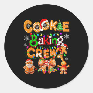 Cookie Baking Crew Cooking Coquette Bow Xmas Ginge Classic Round Sticker