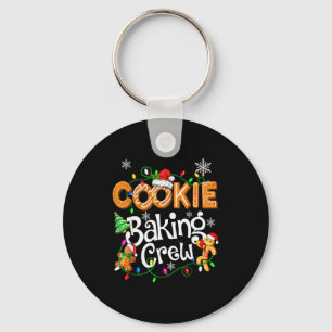 Cookie Baking Crew Cooking Lover Santa Xmas Ginger Keychain