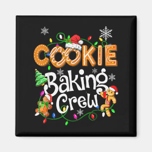Cookie Baking Crew Cooking Lover Santa Xmas Ginger Magnet